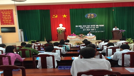 Hội đồng Nhân dân huyện Hoà Thành khoá XI, nhiệm kỳ 2016-2021: Tổ chức kỳ họp thứ nhất