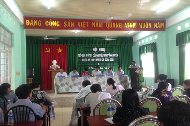 Đại biểu HĐND tỉnh tiếp xúc cử tri xã Trí Bình và thị trấn Châu Thành trước kỳ họp thứ 4 HĐND tỉnh