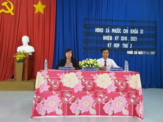 HĐND xã Phước Chỉ tổ chức kỳ họp lần thứ 3 HĐND xã khóa XI,  nhiệm kỳ 2016 - 2021