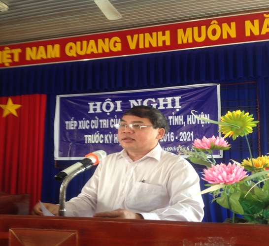 Đại biểu HĐND tỉnh tiếp xúc cử tri trước kỳ họp thứ 4 xã Long Vĩnh, Ninh Điền