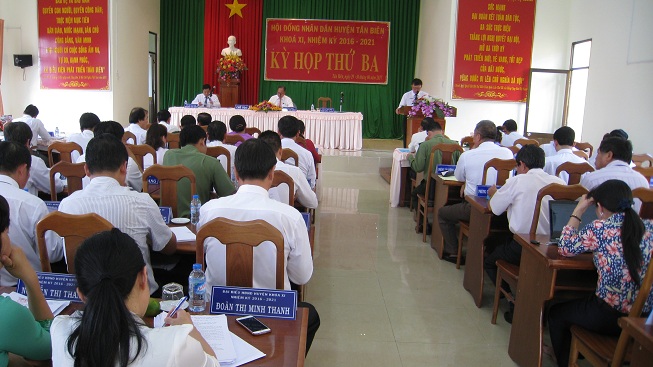 HĐND huyện Tân Biên tiến hành kỳ họp lần thứ 3 (Khóa XI)