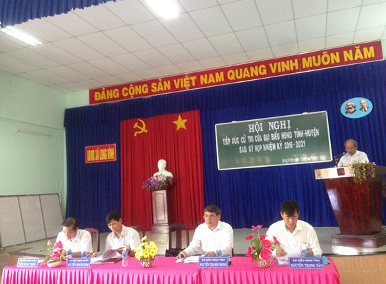 Đại biểu HĐND tỉnh tiếp xúc cử tri xã Ninh Điền và xã Long Vĩnh sau kỳ họp thứ 4 HĐND tỉnh