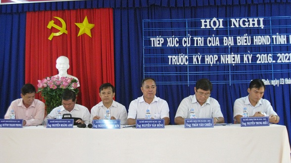 Đại biểu HĐND tỉnh, huyện: tiếp xúc cử tri xã Thạnh Bình