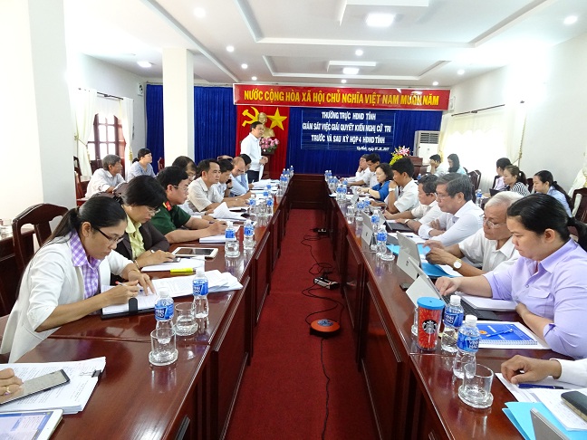 Thường trực HĐND tỉnh giám sát việc giải quyết kiến nghị của cử tri trước và sau kỳ họp thứ 4