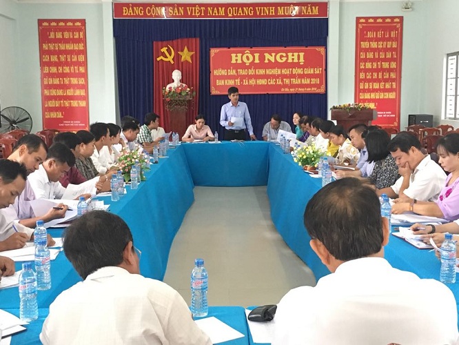 Ban Kinh tế - Xã hội HĐND huyện Gò Dầu: Tổ chức hội nghị hướng dẫn  và trao đổi kinh nghiệm công tác giám sát cho Ban Kinh tế - Xã hội   HĐND các xã, thị trấn năm 2018
