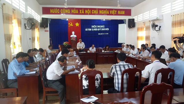 Thường trực HĐND huyện Dương Minh Châu: Tổ chức giải trình tại phiên họp định kỳ tháng 9 năm 2018
