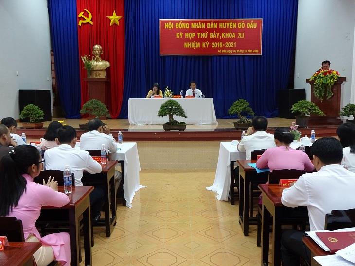 GÒ DẦU: TỔ CHỨC KỲ HỌP THỨ 7 HỘI ĐỒNG NHÂN DÂN HUYỆN