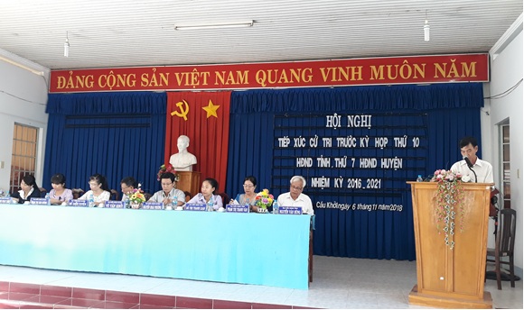 Đại biểu HĐND Tỉnh, huyện tiếp xúc cử tri xã Cầu Khởi