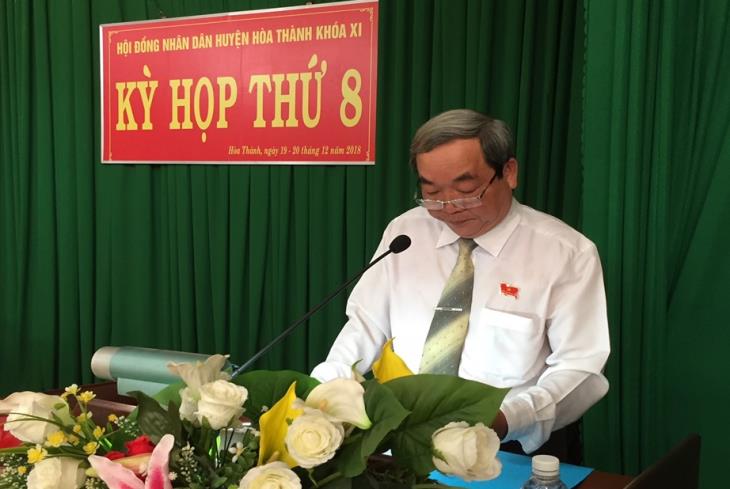 Hòa Thành: Khai mạc kỳ họp thứ 8 HĐND huyện khóa XI