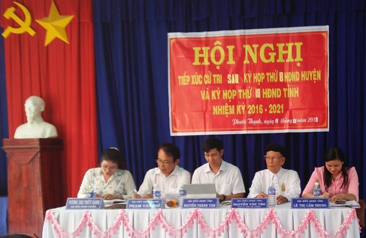 Đại biểu HĐND tỉnh và đại  biểu HĐND huyện tiếp xúc cử tri sau kỳ họp thứ 8 HĐND huyện và kỳ họp thứ 10 HĐND Tỉnh