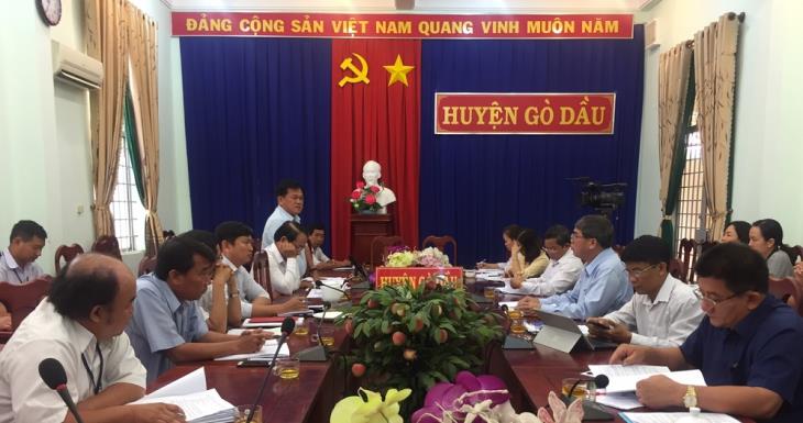 Đoàn công tác số 2 của HĐND tỉnh: Khảo sát công tác cải cách hành chính giai đoạn 2016 - 2020 trên địa bàn huyện Gò Dầu