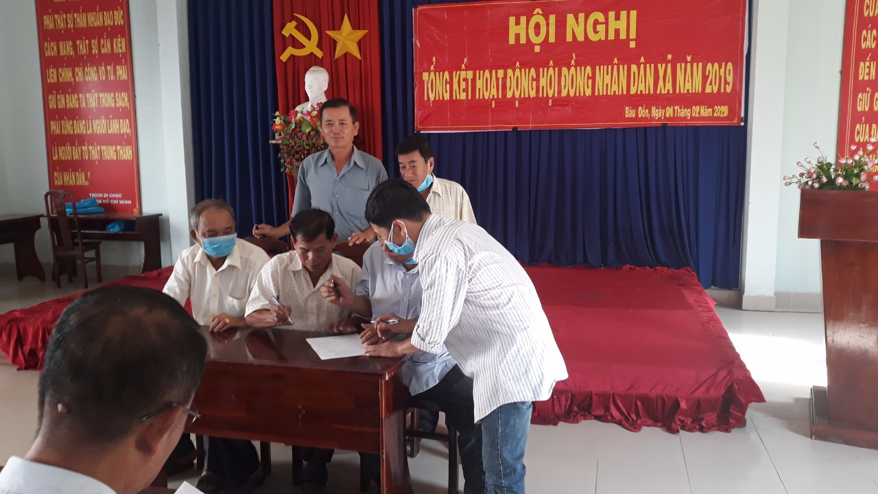 Thường trực HĐND xã Bàu Đồn, huyện Gò Dầu: Tổ chức hội nghị tổng kết hoạt động Hội đồng nhân dân xã năm 2019 và triển khai phương hướng hoạt động năm 2020