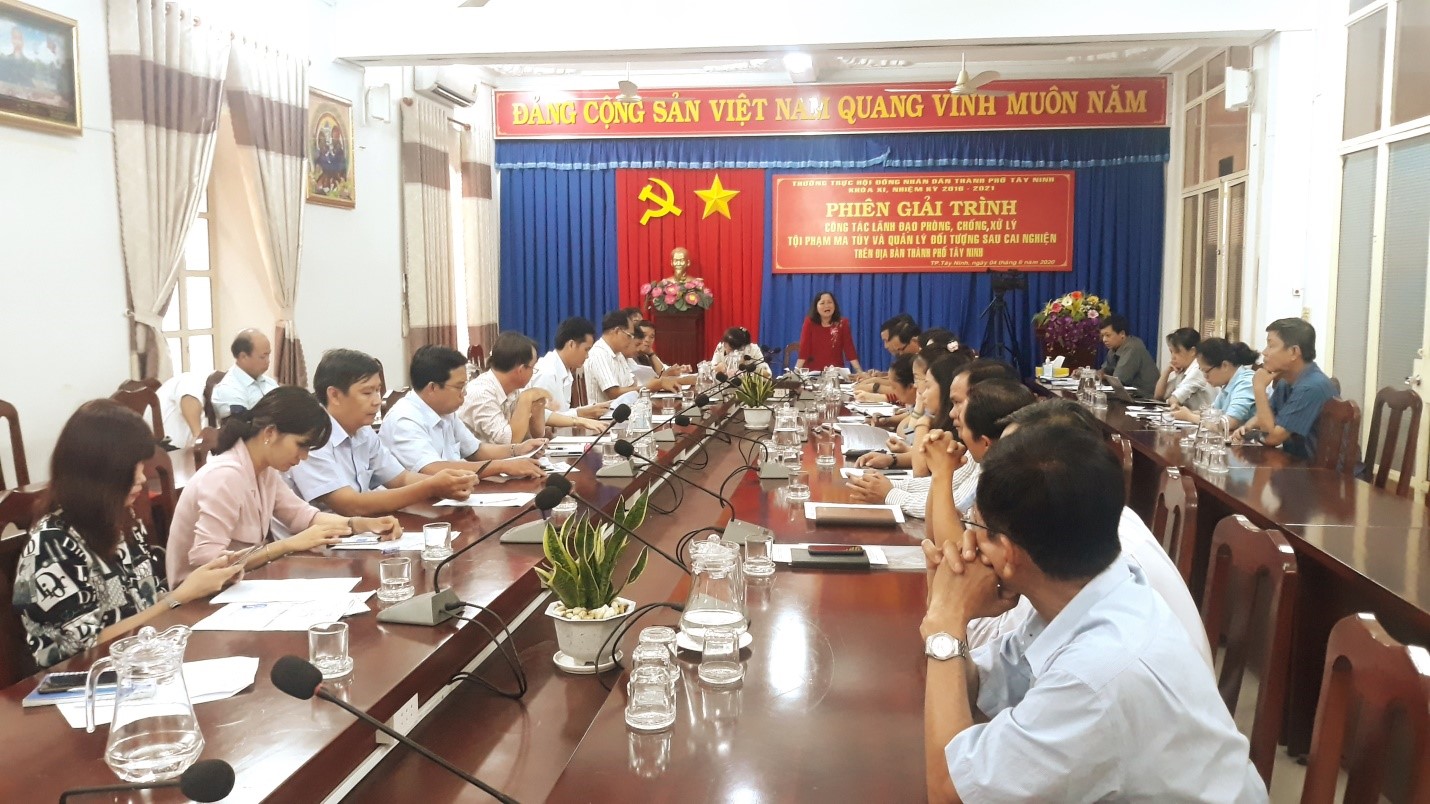 Thường trực HĐND Thành phố Tây Ninh tổ chức phiên giải trình về công tác phòng chống, xử lý tội phạm ma túy đối với Công an Thành phố Tây Ninh 
