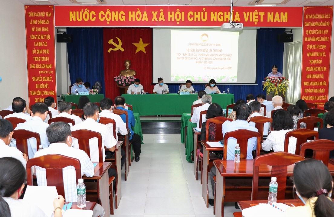 Ủy ban Mặt trận Tổ quốc Việt Nam tỉnh Hội nghị hiệp thương lần thứ nhất bầu cử đại biểu Quốc hội khóa XV và đại biểu HĐND tỉnh, nhiệm kỳ 2021-2026
